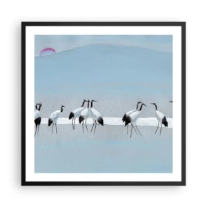 Plakat i sort ramme - Efter en varm dag - 60x60 cm