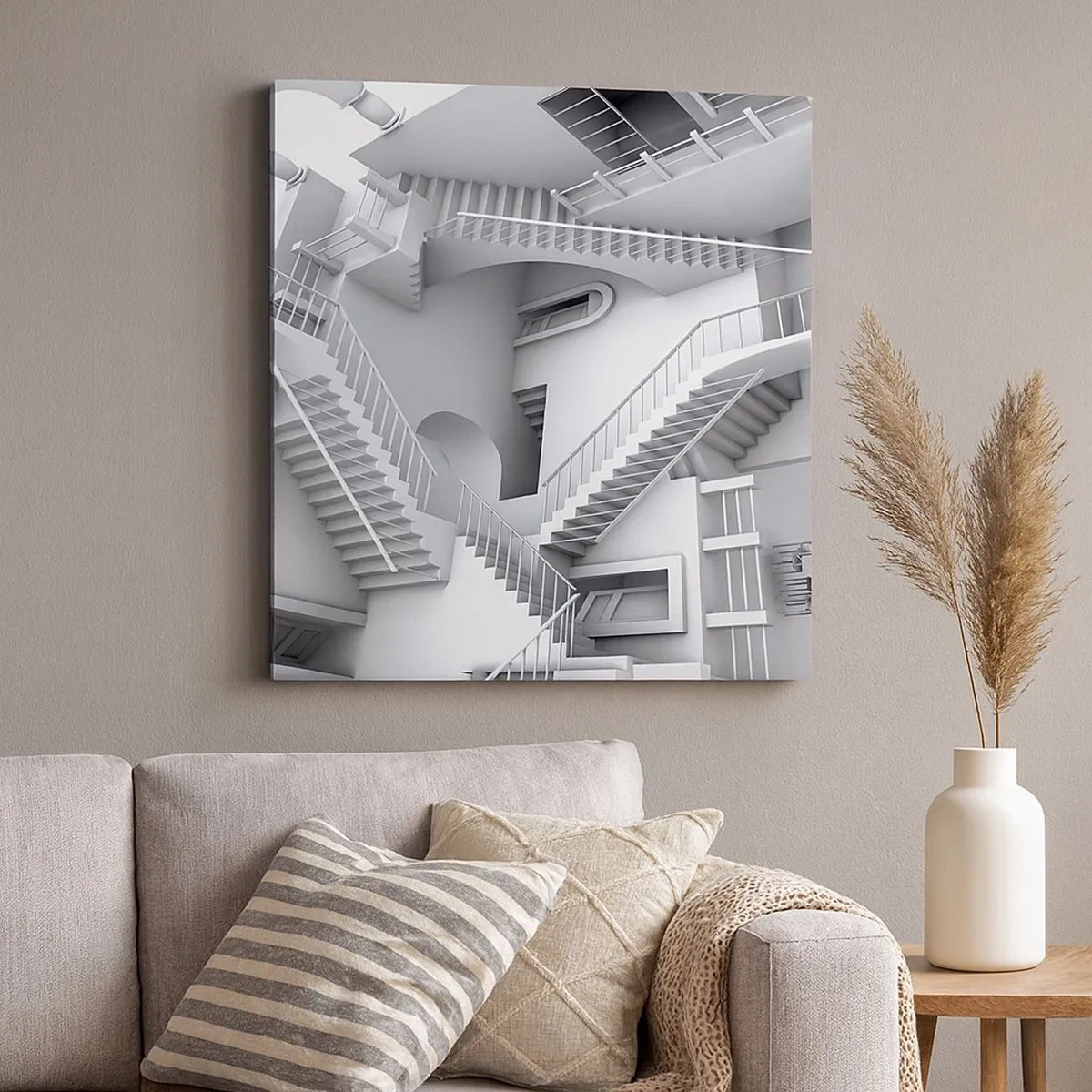 Lærredstryk - Billede på lærred - Rummets paradokser - 30x30 cm