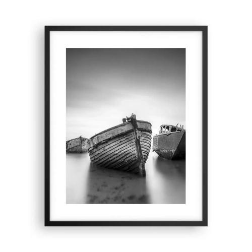 Plakat i sort ramme - Nu er det bare minder... - 40x50 cm