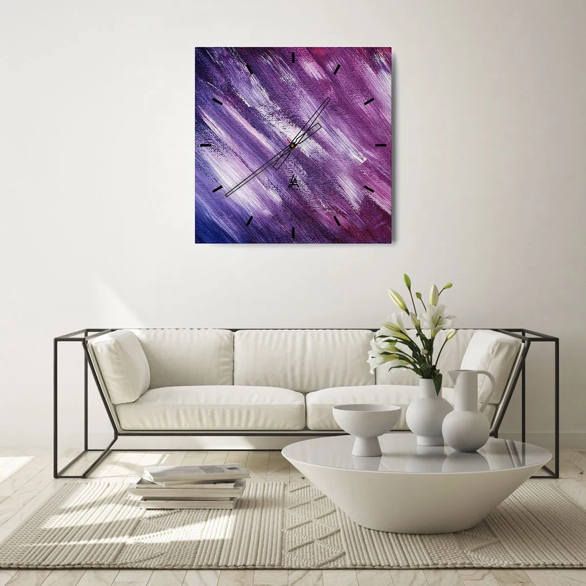 Vægur, Uret - Når den solrige vind blæser - 40x40 cm