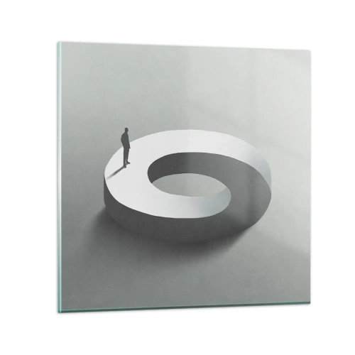 Billede på glas - Og vær klog - 30x30 cm