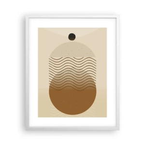 Plakat i hvid ramme - Om geometriske figurers oprindelse - 40x50 cm