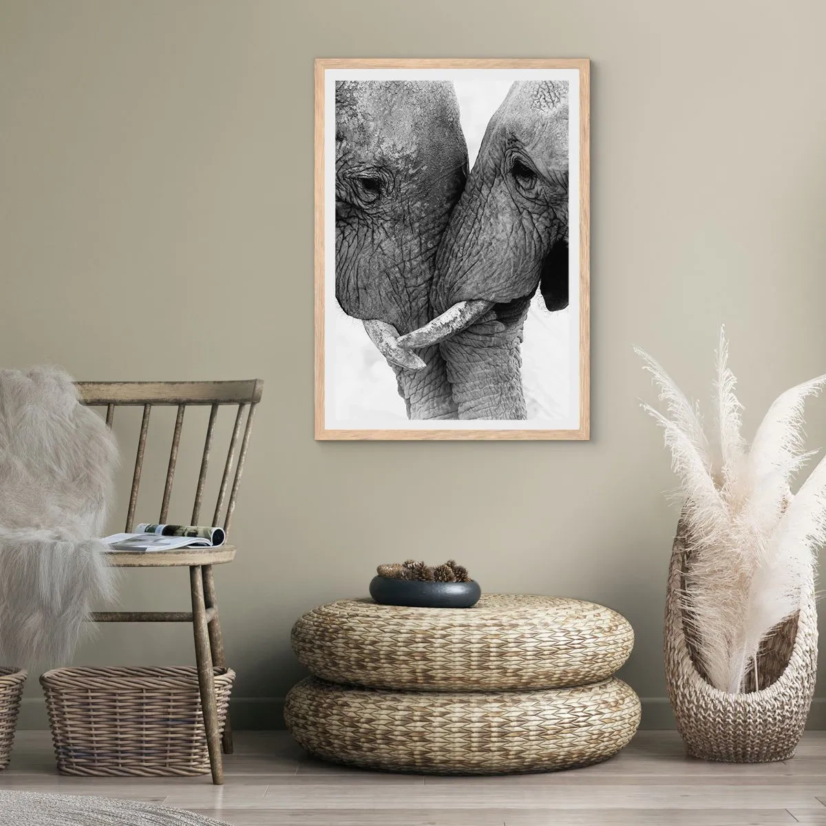 Plakat i ramme af lyst egetræ - Hjertelig tilståelse - 30x40 cm