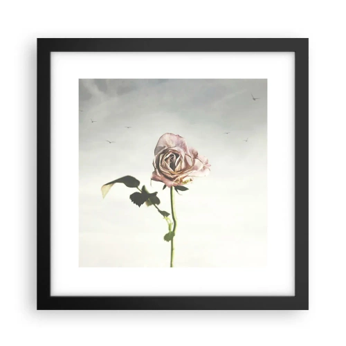 Plakat i sort ramme - Velkomst til foråret - 30x30 cm