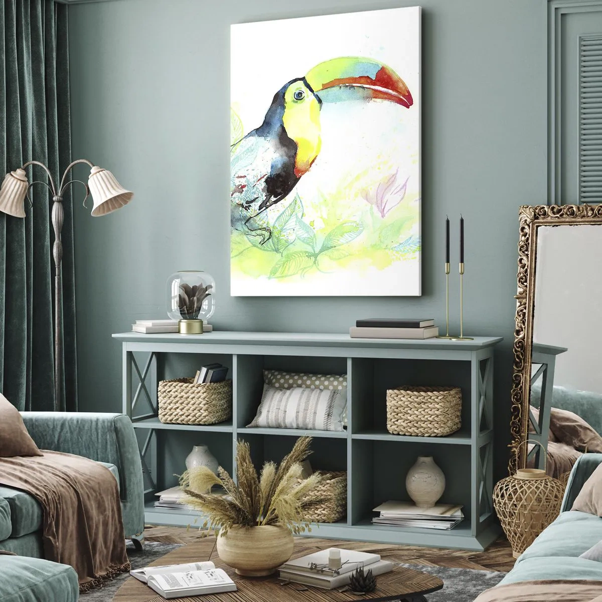 Lærredstryk - Billede på lærred - Farverig som Sydamerika - 50x70 cm