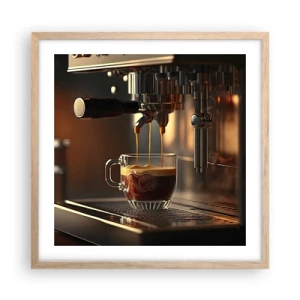 Plakat i ramme af lyst egetræ - En sensuel blanding - 50x50 cm