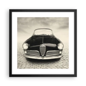 Plakat i sort ramme - Og hvordan kan man ikke elske mig? - 40x40 cm