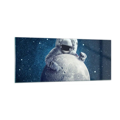 Billede på glas - Kosmisk spøgefugl - 100x40 cm