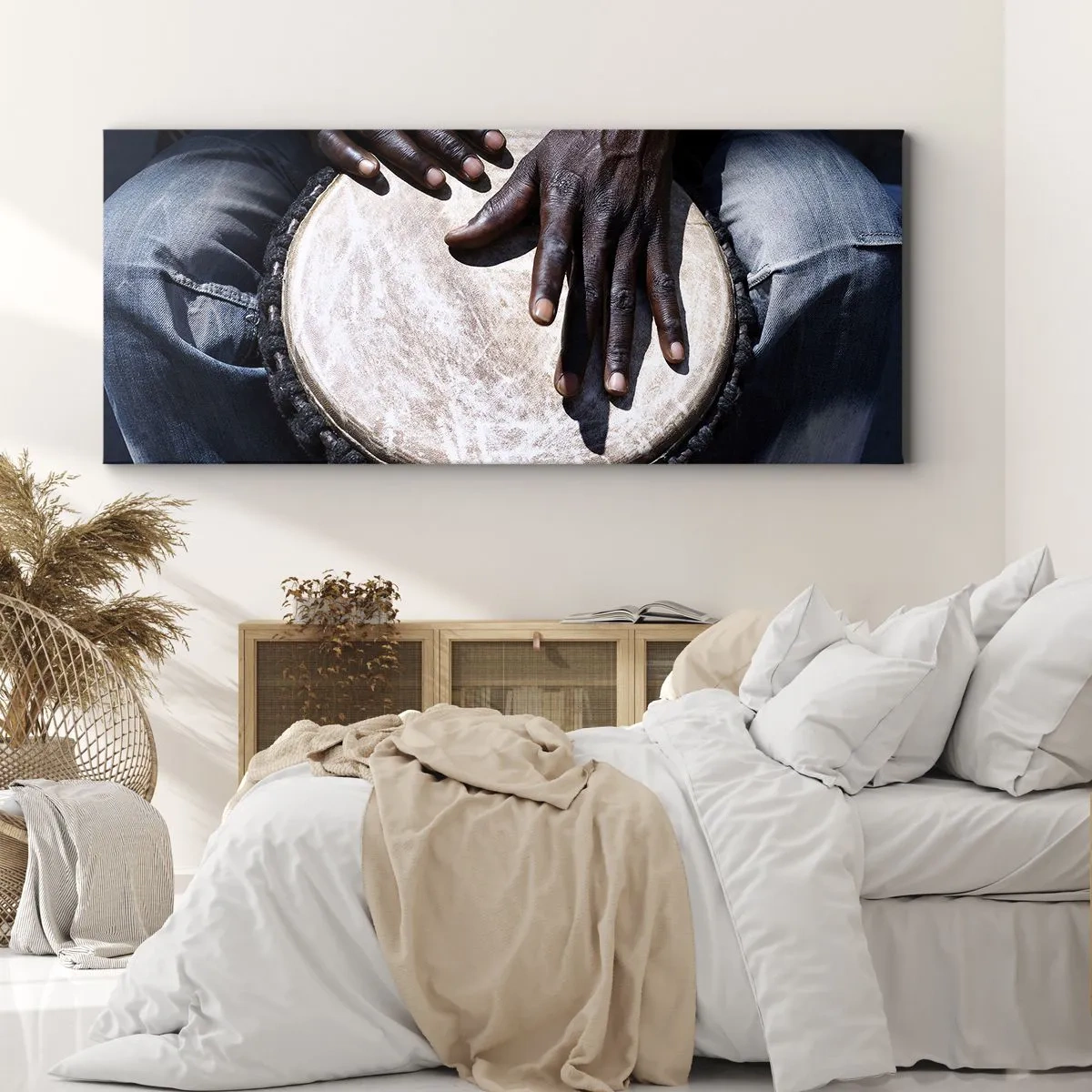 Lærredstryk - Billede på lærred - Lev i takt med din rytme - 100x40 cm