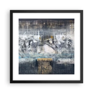 Plakat i sort ramme - Som på is, som på fortovet - 40x40 cm