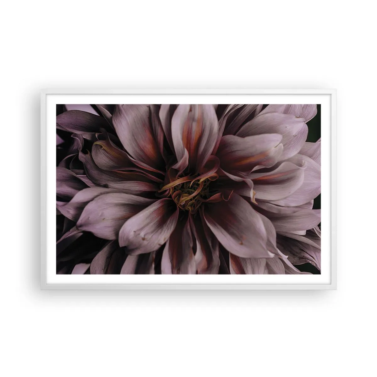 Plakat i hvid ramme - Blomstret hjerte - 91x61 cm