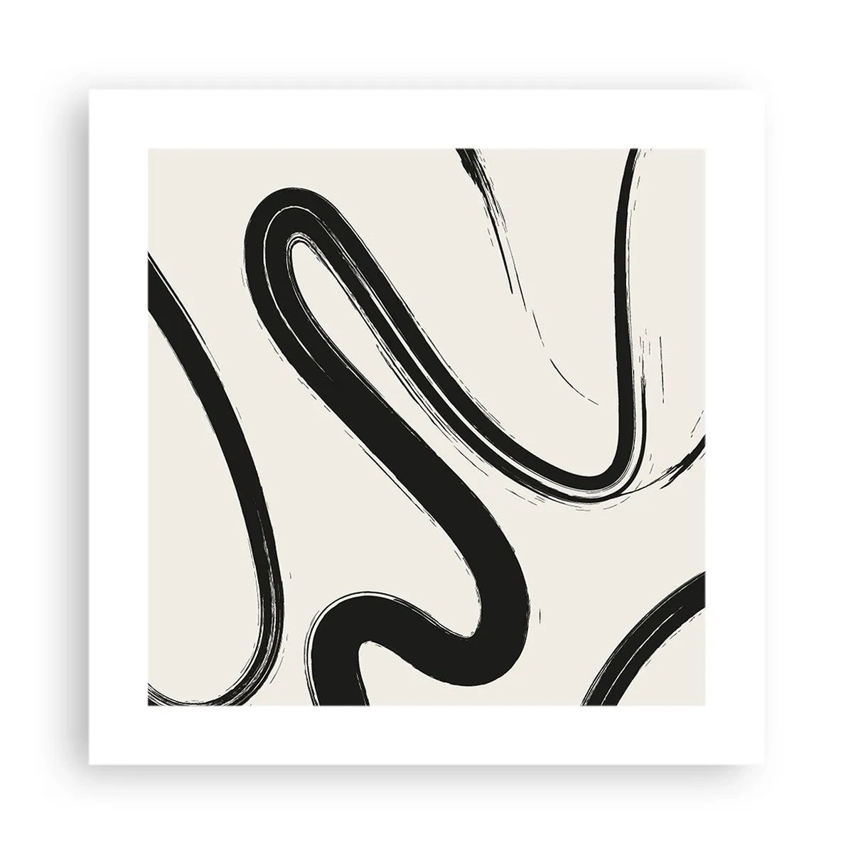 Plakat - Sort og hvid fantasifuldhed - 40x40 cm