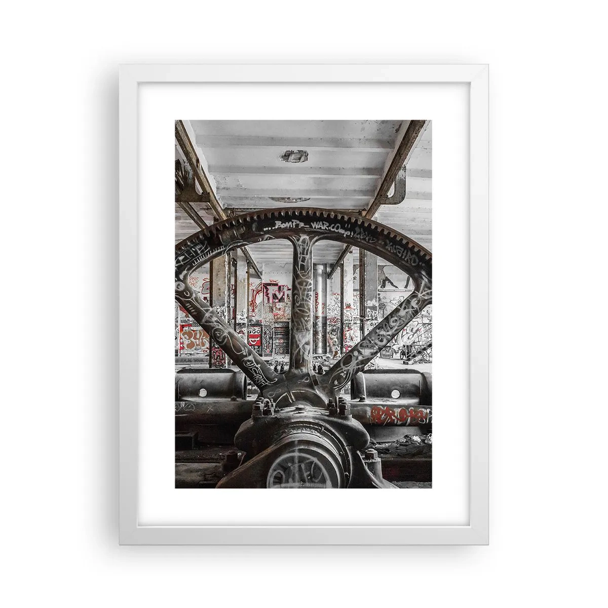 Plakat i hvid ramme - Fabrikkens hemmelige liv - 30x40 cm