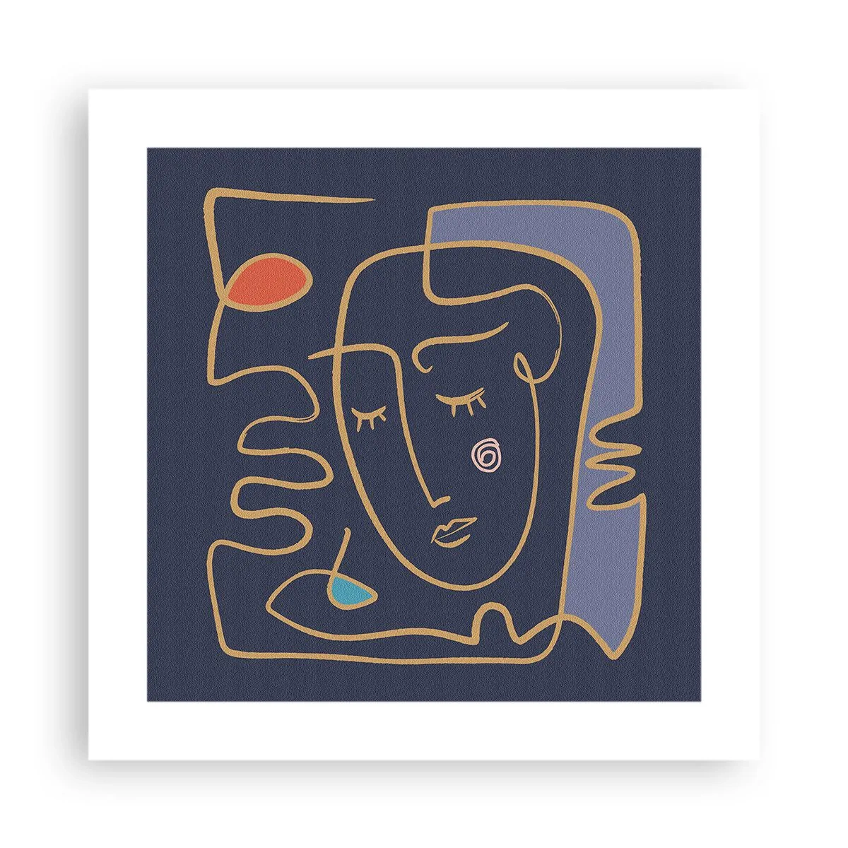 Plakat - I drømmerier - 40x40 cm