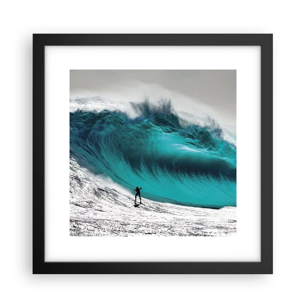 Plakat i sort ramme - Udfordring accepteret - 30x30 cm