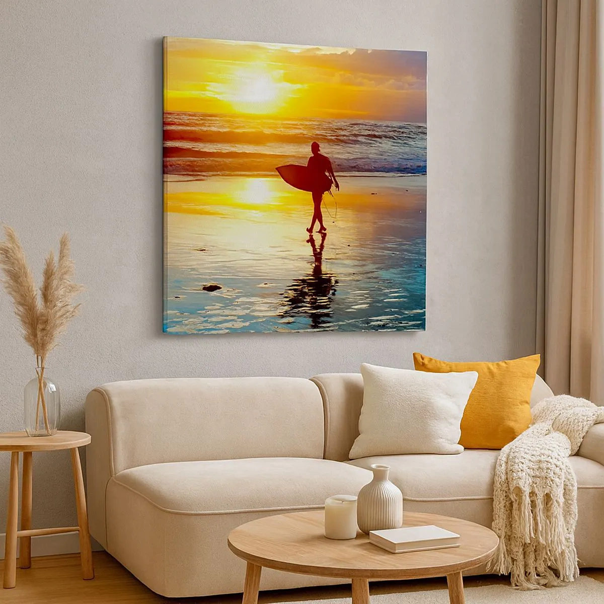 Lærredstryk - Billede på lærred - Krigerens tilbagevenden - 30x30 cm