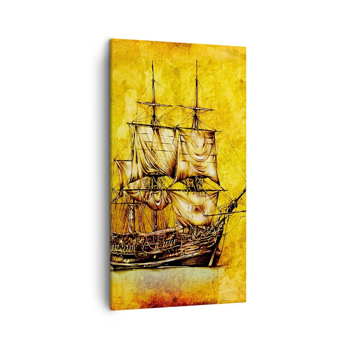 Lærredstryk - Billede på lærred - På vej til Tortuga! - 45x80 cm