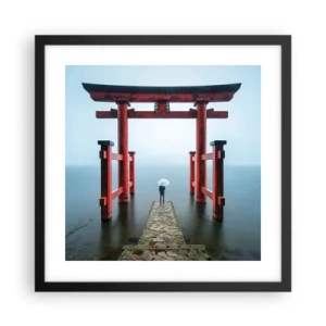 Plakat i sort ramme - Japansk drømmeri - 40x40 cm