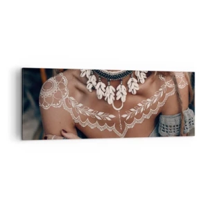 Lærredstryk - Billede på lærred - Talismaner, ritualer om kvindelighed - 140x50 cm