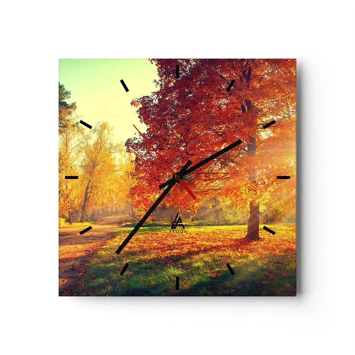 Vægur, Uret - Rød er smuk - 30x30 cm