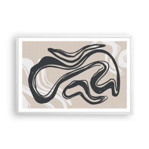 Plakat i hvid ramme - Multipliceret udtryk - 91x61 cm