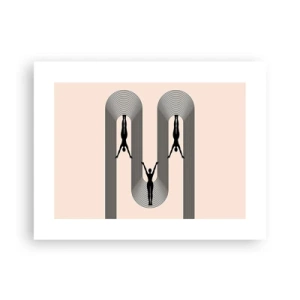 Plakat - På hovedet nedad - 40x30 cm