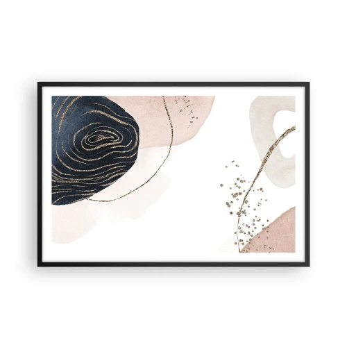 Plakat i sort ramme - Alt flyder - 91x61 cm