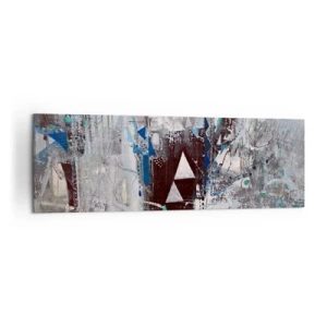 Lærredstryk - Billede på lærred - Overordnet rækkefølge af trekanter - 160x50 cm