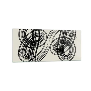 Billede på glas - Det kom ud spontant - 120x50 cm