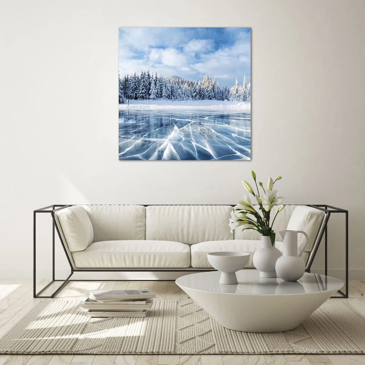 Billede på glas - En blændende og krystalklar udsigt - 60x60 cm