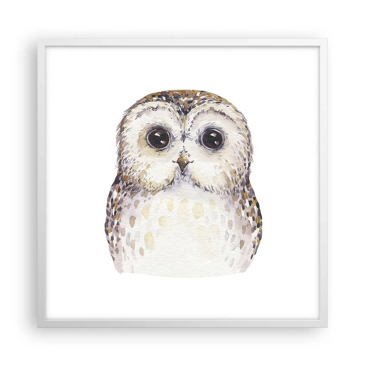 Plakat i hvid ramme - Se mig i øjnene - 60x60 cm