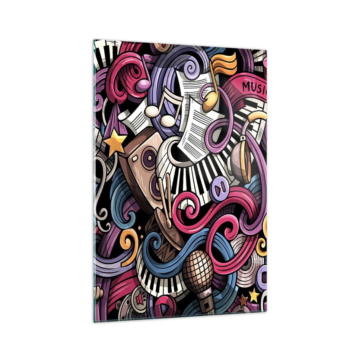 Billede på glas - Kompliceret melodi - 70x100 cm