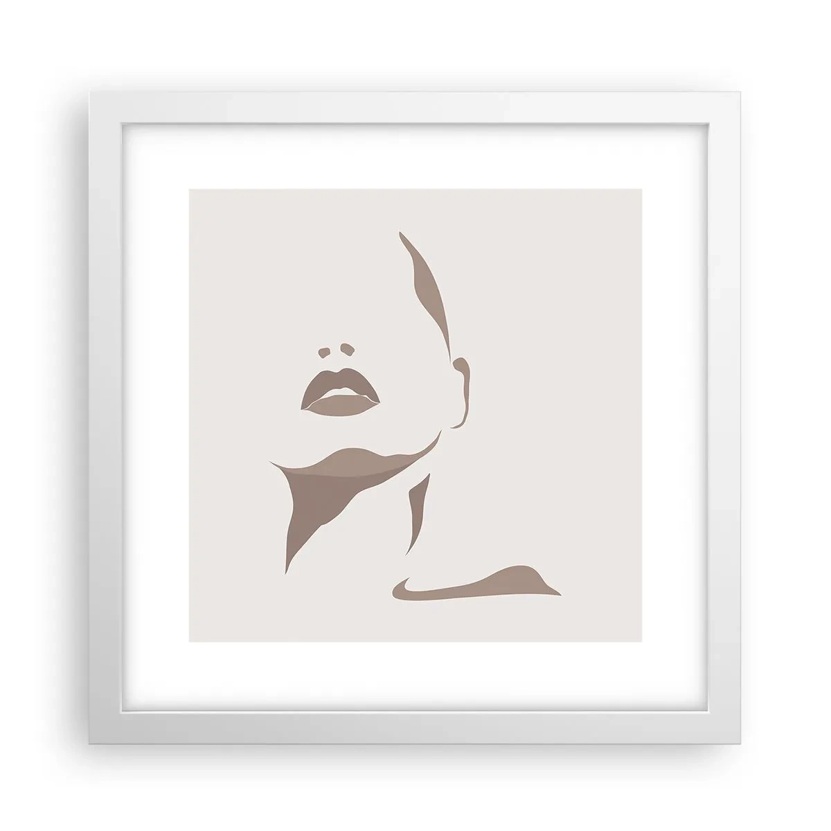 Plakat i hvid ramme - Skabt af lys og skygge - 30x30 cm