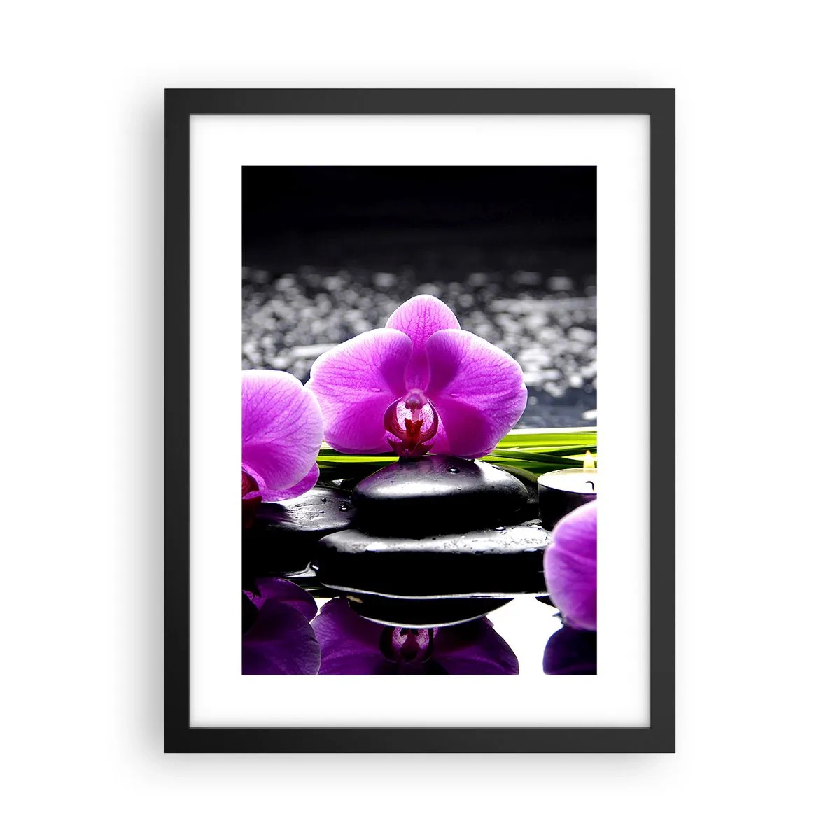Plakat i sort ramme - Drukne i fred og ro - 30x40 cm
