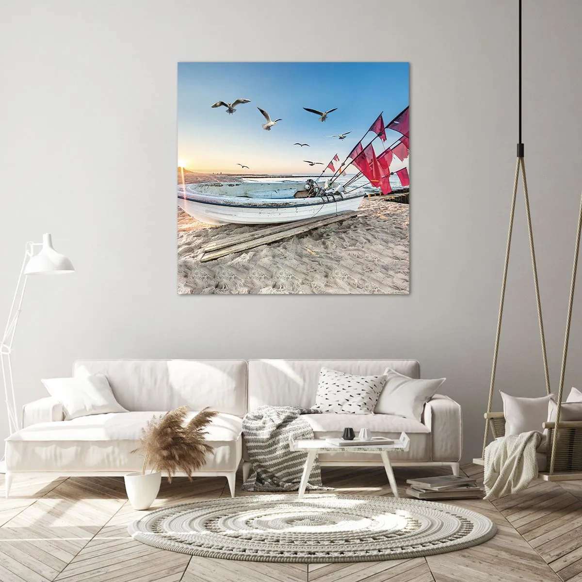 Lærredstryk - Billede på lærred - Et velfortjent hvil - 50x50 cm