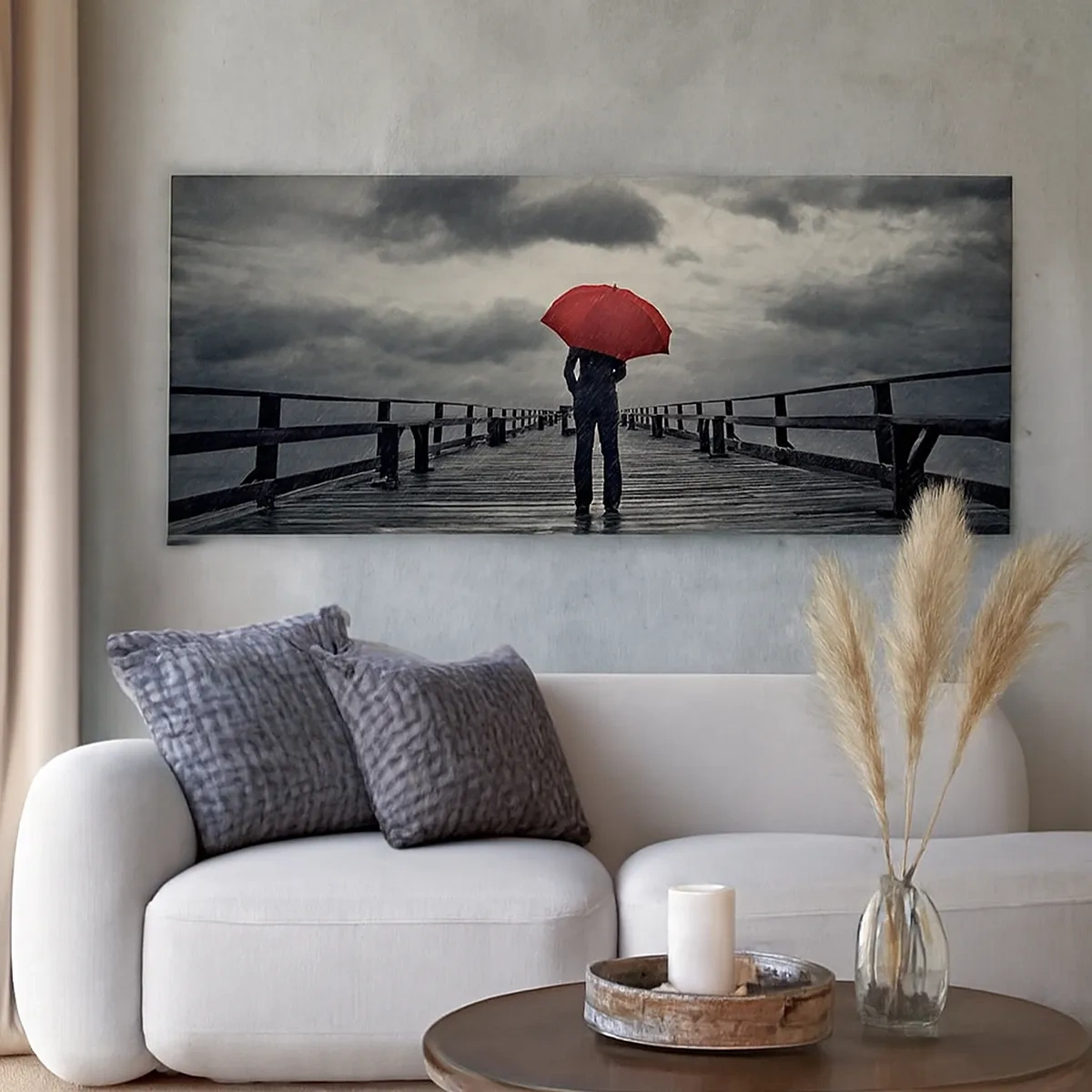 Lærredstryk - Billede på lærred - Det er ingenting, hvis det regner - 30x30 cm