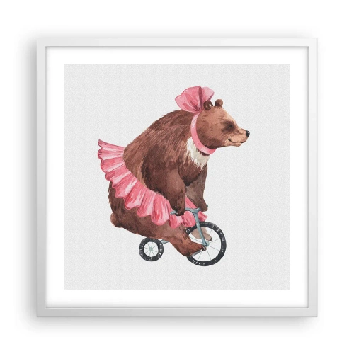 Plakat i hvid ramme - Sikke et cirkus! - 50x50 cm