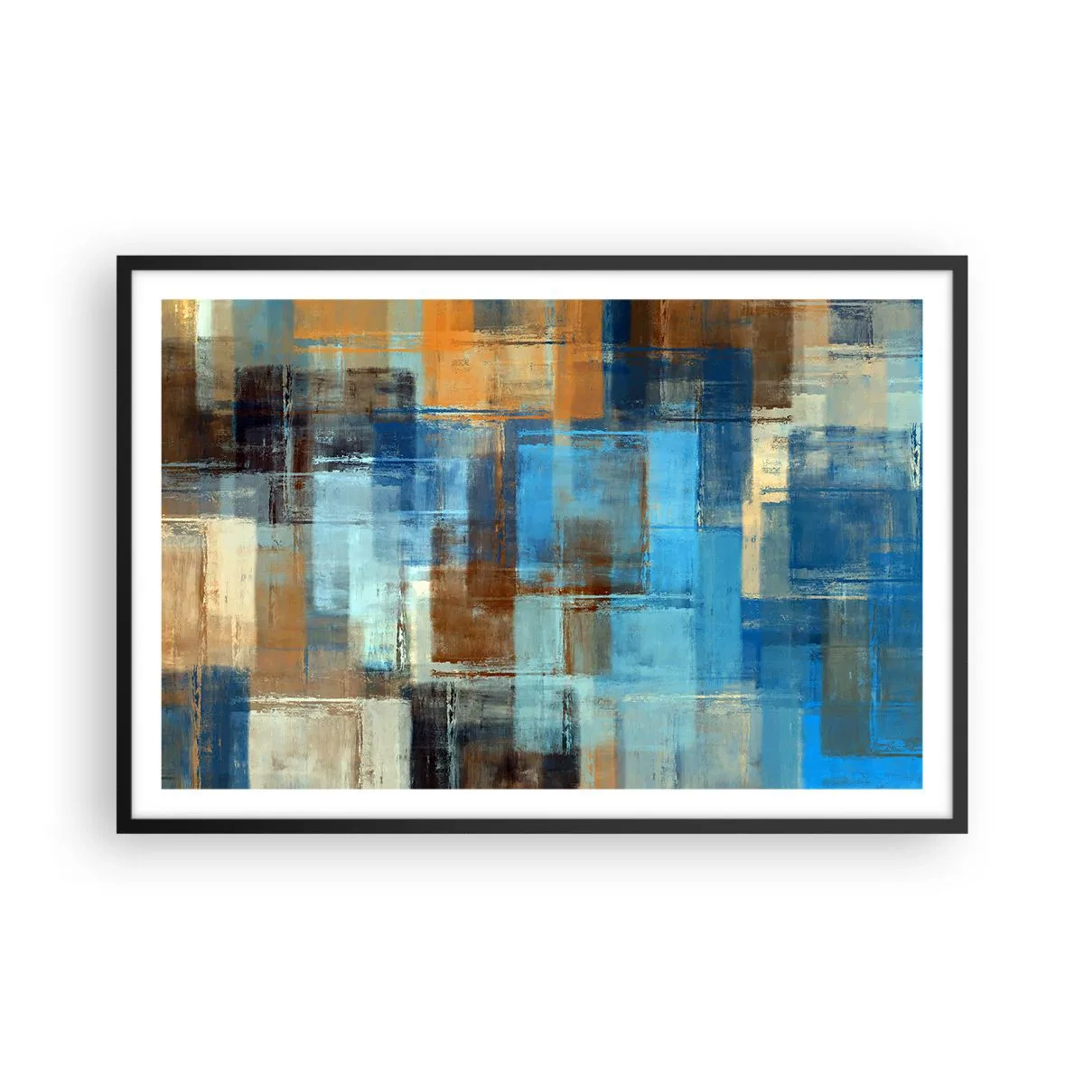 Plakat i sort ramme - Gennem det blå slør - 91x61 cm