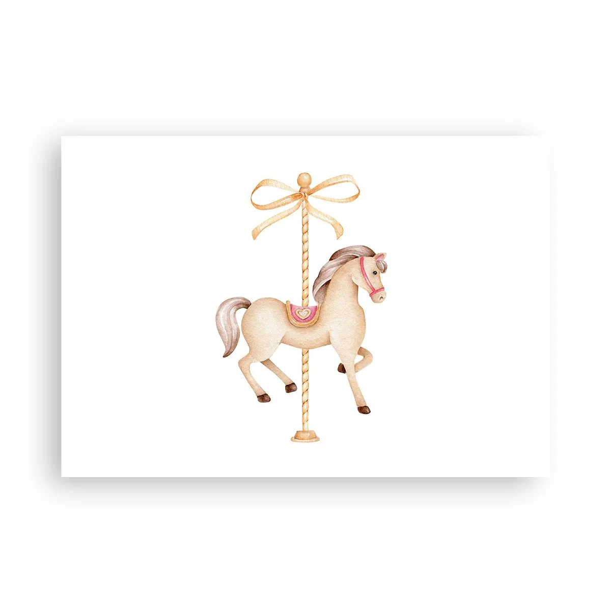 Plakat - Med et yndefuldt trav - 100x70 cm