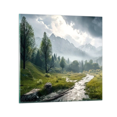 Billede på glas - Der og tilbage - 30x30 cm