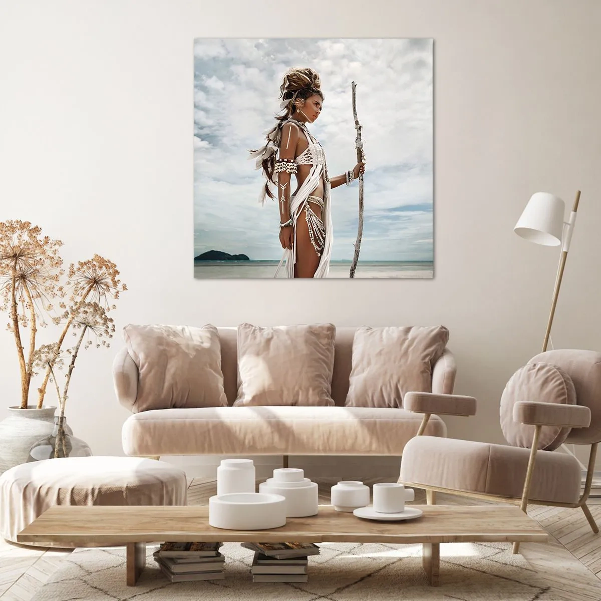 Lærredstryk - Billede på lærred - Dronning af troperne - 60x60 cm