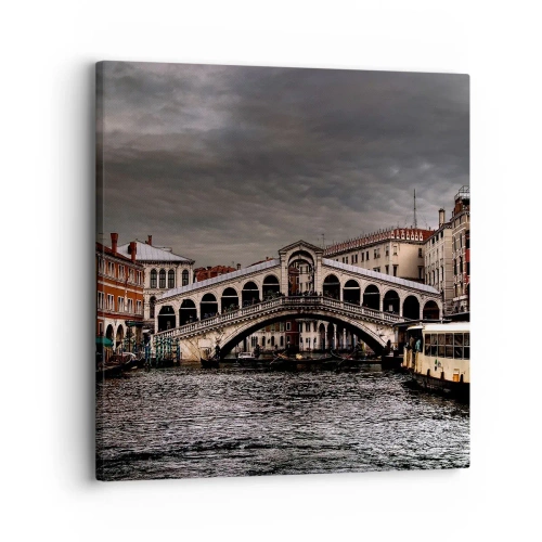 Lærredstryk - Billede på lærred - Løftet om en venetiansk aften - 30x30 cm