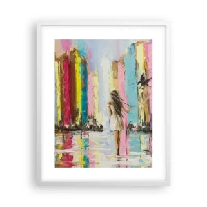 Plakat i hvid ramme - Følg mig - 40x50 cm