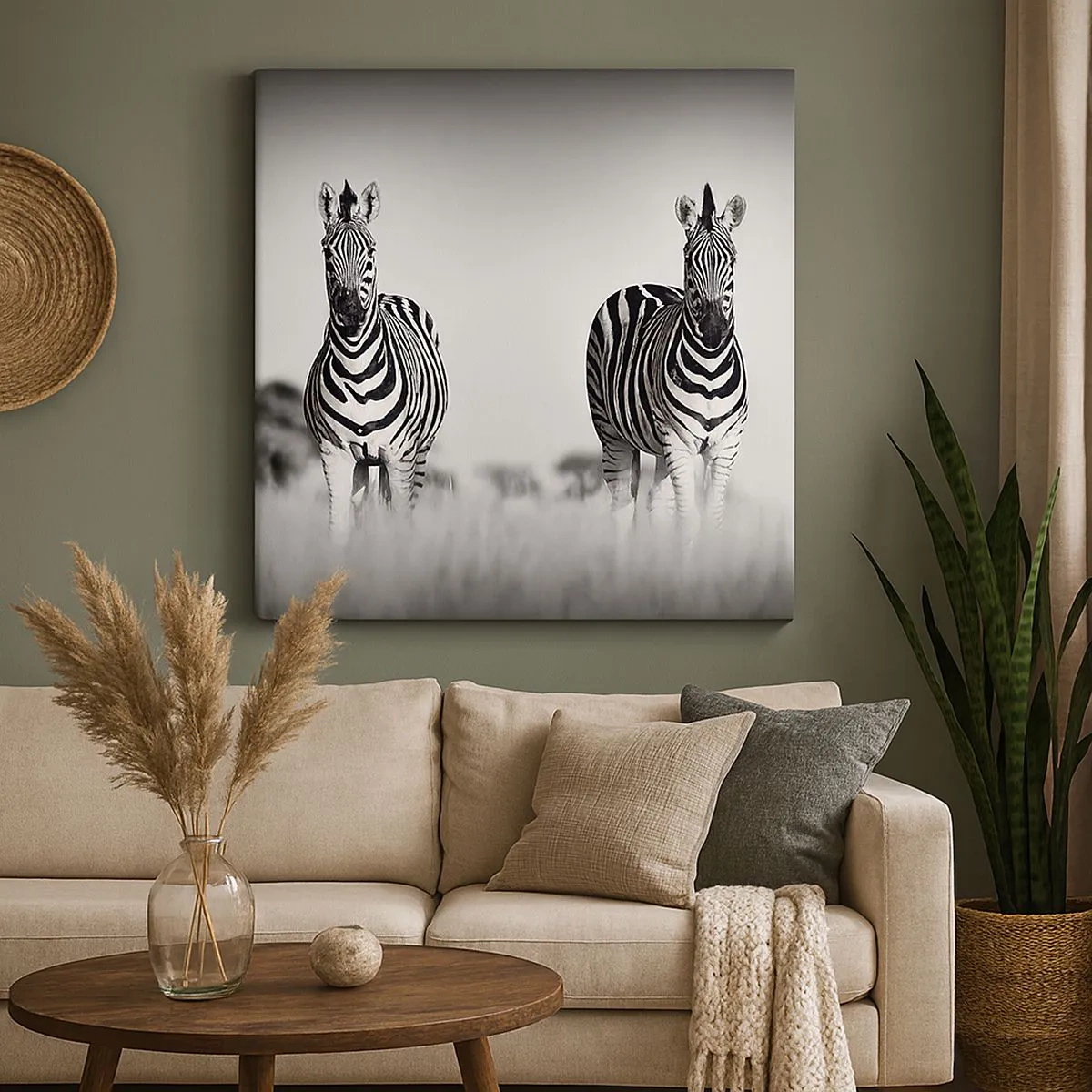 Lærredstryk - Billede på lærred - Og alligevel er verden sort og hvid - 30x30 cm