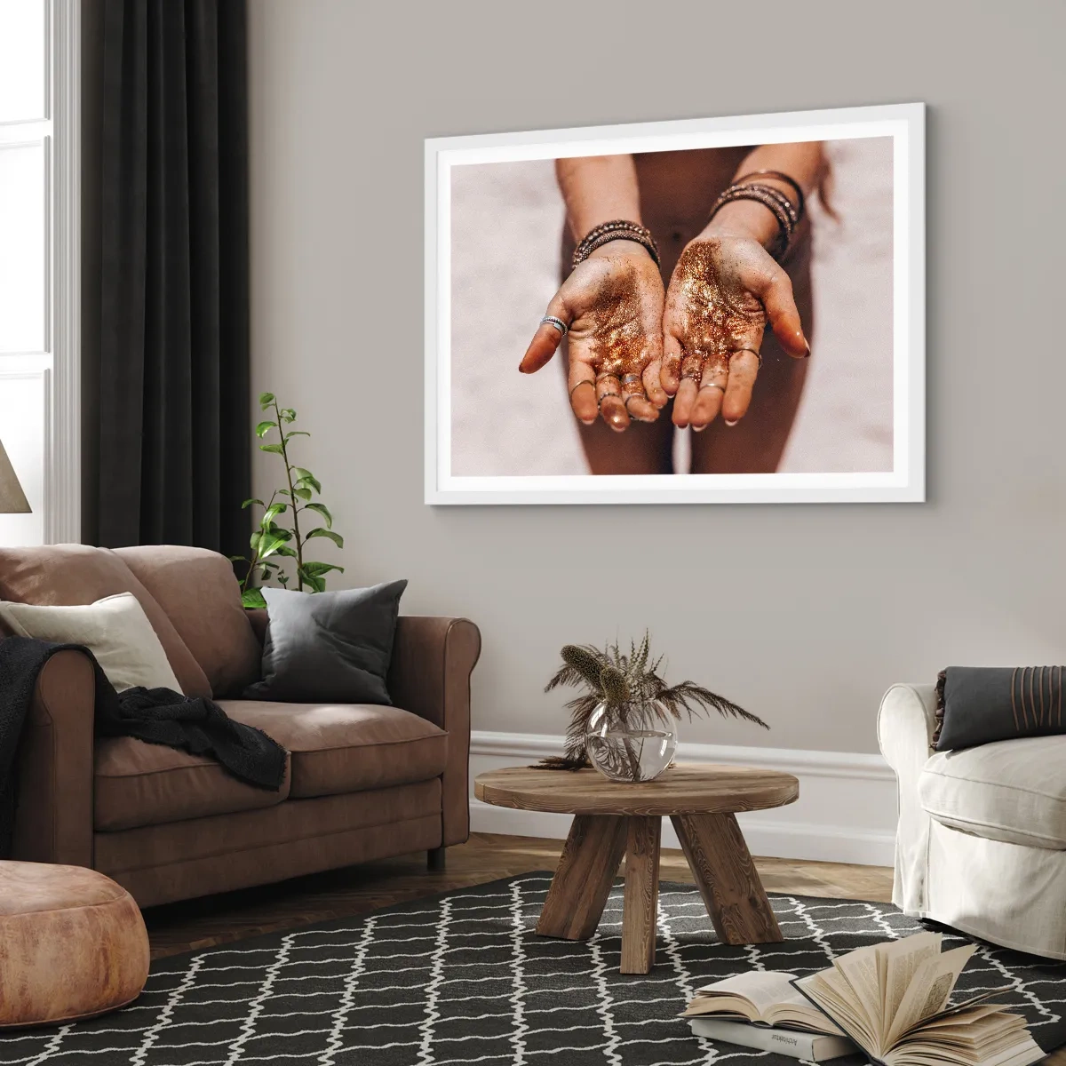 Plakat i hvid ramme - En gave til dig - 70x50 cm