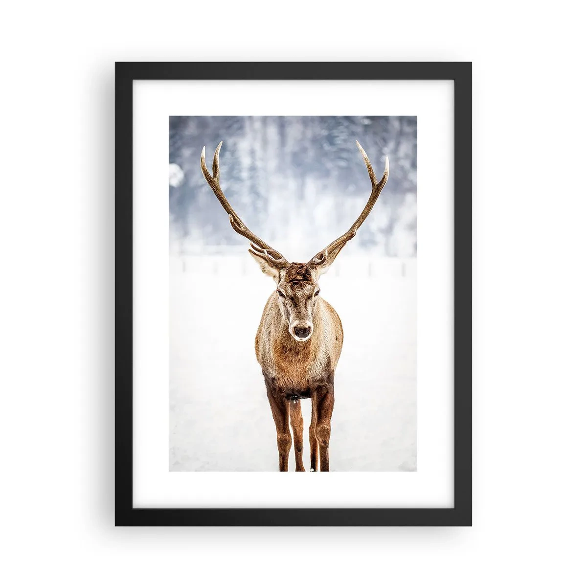 Plakat i sort ramme - Lige ud af snedisen - 30x40 cm