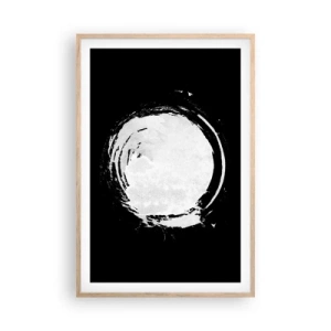 Plakat i ramme af lyst egetræ - Den gode vej ud - 61x91 cm