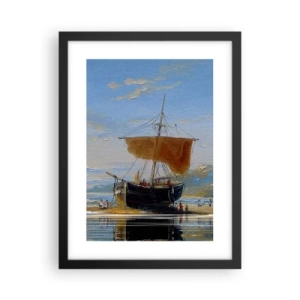 Plakat i sort ramme - Vand, jord, luft - 30x40 cm