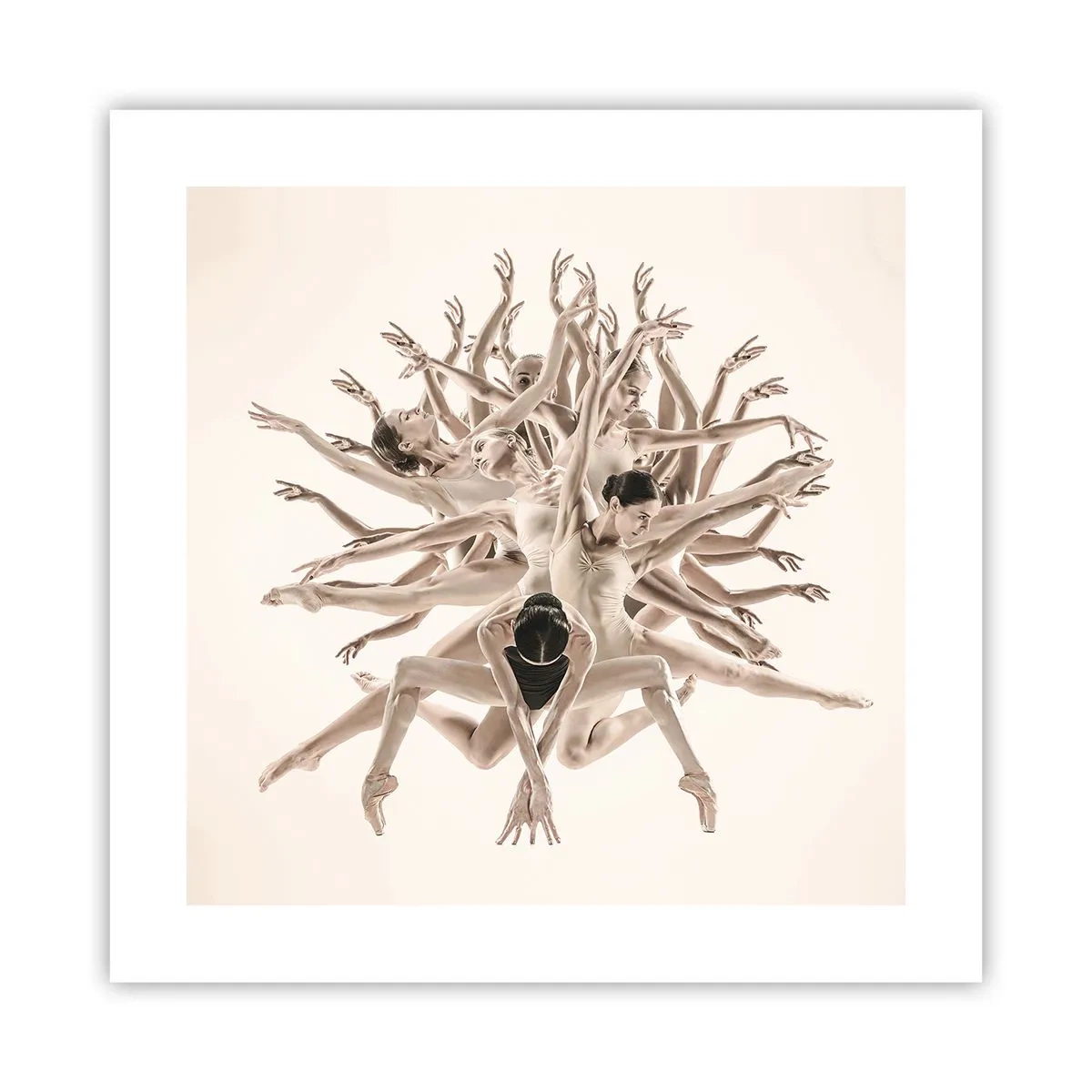 Plakat - Blomstrende i dans - 40x40 cm