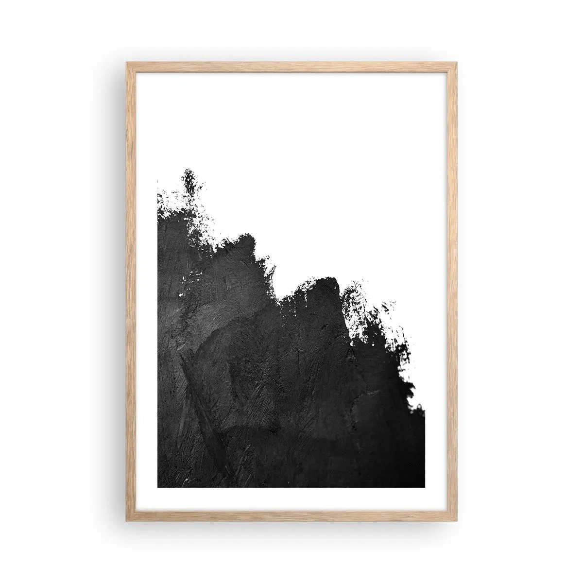 Plakat i ramme af lyst egetræ - Elementer: jord - 50x70 cm